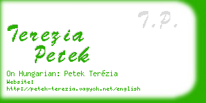 terezia petek business card